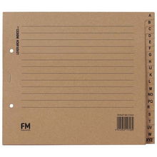 view File Master A-Z 225 x 195mm Lever Arch Indices - Kraft